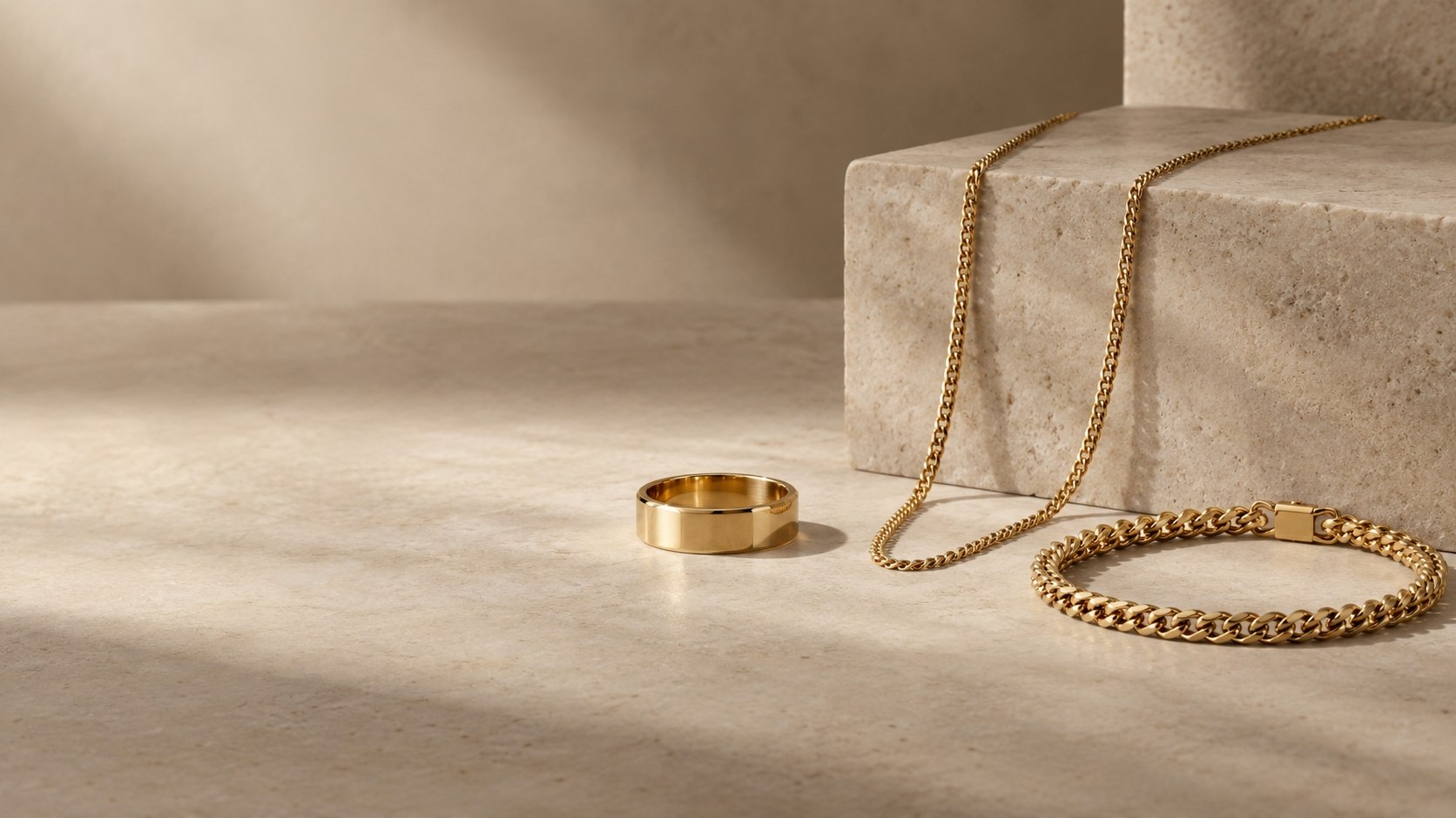 Handcrafted gold necklace